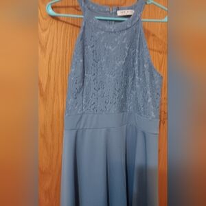 Blue Lace Formal Dress